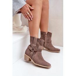 auliniai batai su kulnu Brown Zazoo 3444/2 ZAZOO