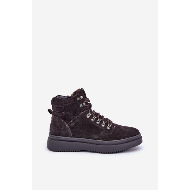 Vyriški pašiltinti žieminiai batai Suede Big Star OO174189 rudos spalvos BIG STAR SHOES