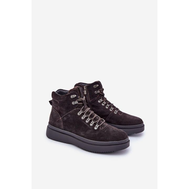 Vyriški pašiltinti žieminiai batai Suede Big Star OO174189 rudos spalvos BIG STAR SHOES