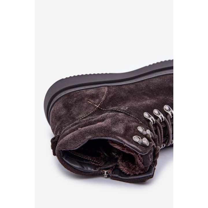Vyriški pašiltinti žieminiai batai Suede Big Star OO174189 rudos spalvos BIG STAR SHOES