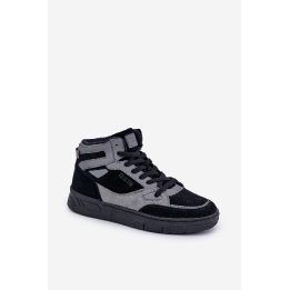 Vyriški zomšiniai kedai Big Star OO174303 Hi-Poly System juodai pilki BIG STAR SHOES