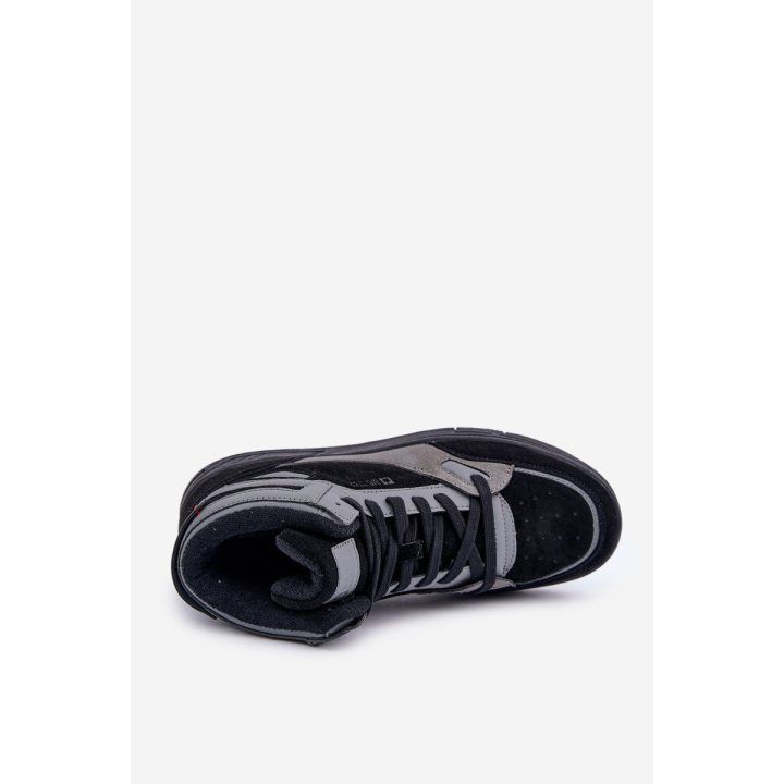 Vyriški zomšiniai kedai Big Star OO174303 Hi-Poly System juodai pilki BIG STAR SHOES