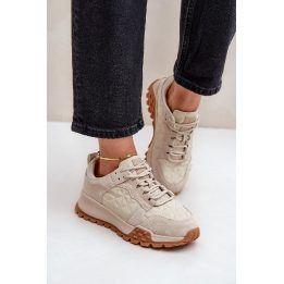 Moteriški odiniai sportiniai bateliai Big Star OO274A315 Hi-Poly System smėlio spalvos BIG STAR SHOES