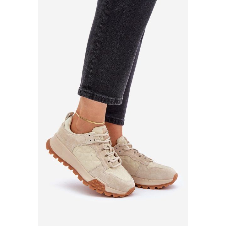 Moteriški odiniai sportiniai bateliai Big Star OO274A315 Hi-Poly System smėlio spalvos BIG STAR SHOES