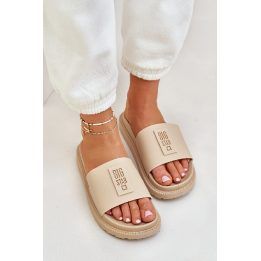 Moteriškos šlepetės Big Star smėlio spalvos BIG STAR SHOES