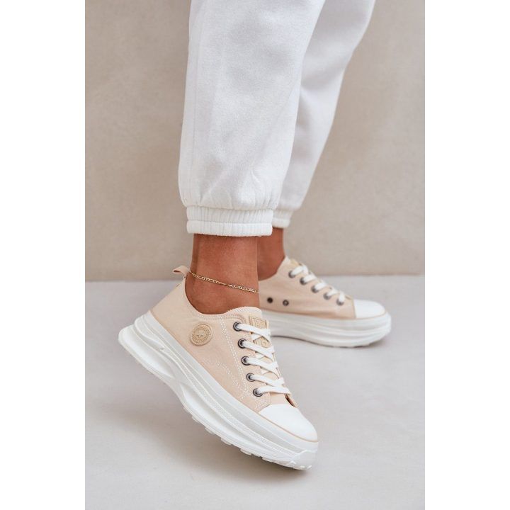 Moteriški sportbačiai ant storo pado Big Star Smėlio spalvos BIG STAR SHOES