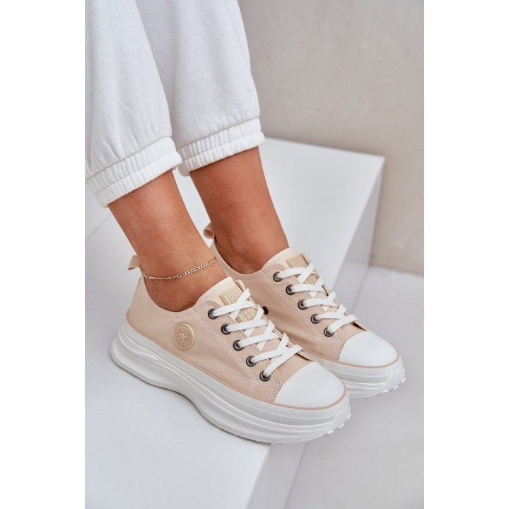 Moteriški sportbačiai ant storo pado Big Star Smėlio spalvos BIG STAR SHOES