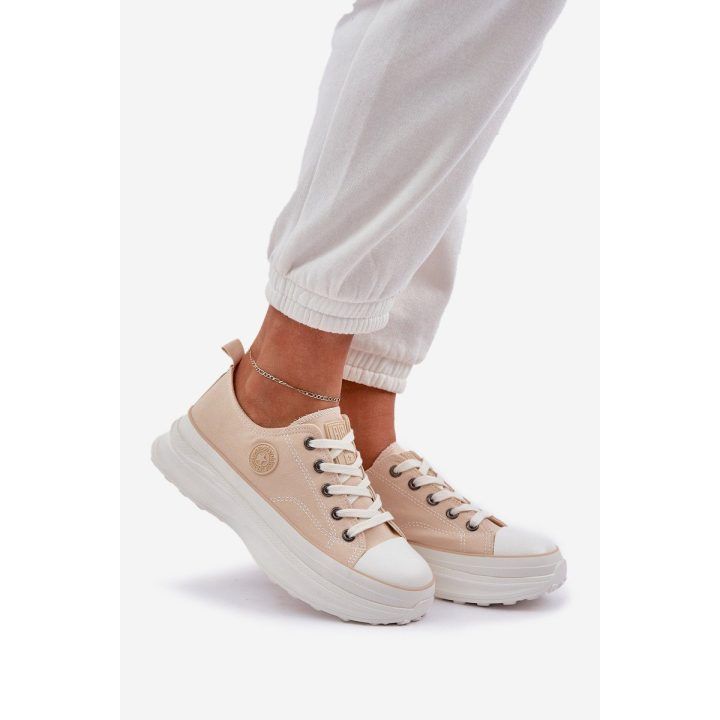 Moteriški sportbačiai ant storo pado Big Star Smėlio spalvos BIG STAR SHOES