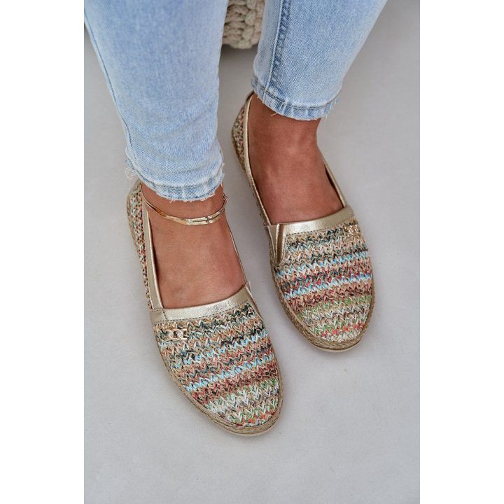 Elegantiškos odinės espadrilės su pynimu, daugiaspalvės Zazoo ZAZOO