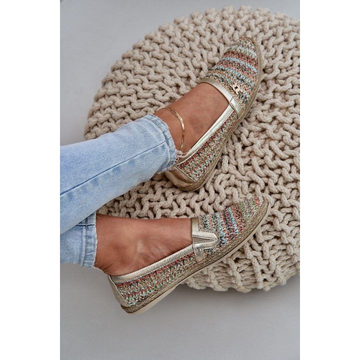 Elegantiškos odinės espadrilės su pynimu, daugiaspalvės Zazoo ZAZOO