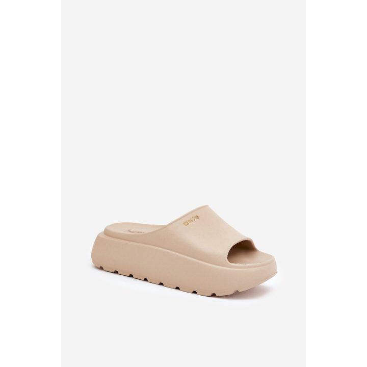 Moteriškos platforminės šlepetės smėlio spalvos Big Star BIG STAR SHOES