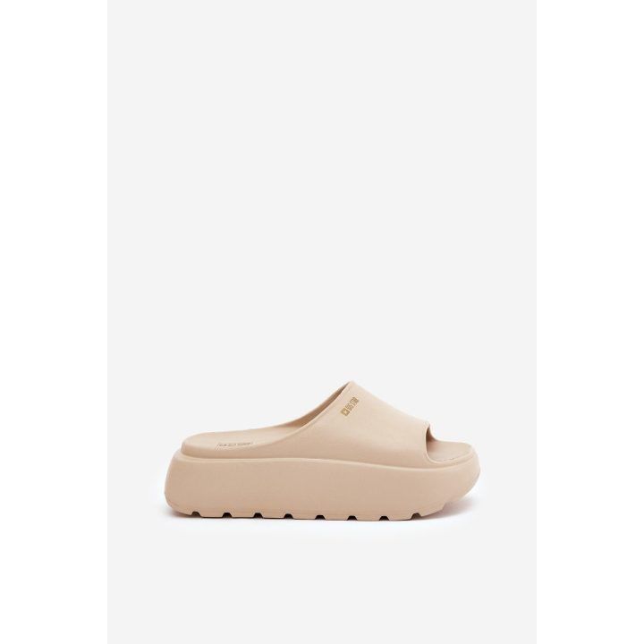 Moteriškos platforminės šlepetės smėlio spalvos Big Star BIG STAR SHOES
