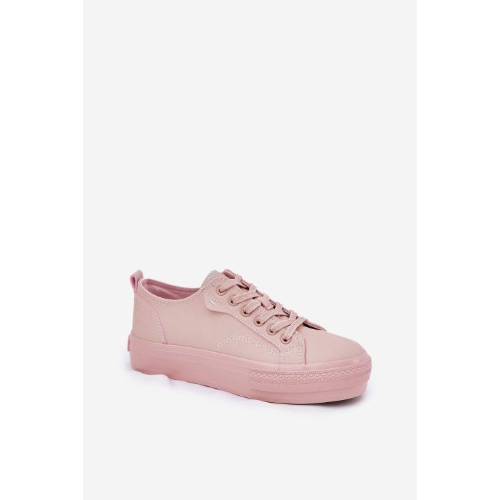 Moteriški platforminiai sportbačiai iš eko odos rožiniai BIG STAR SHOES
