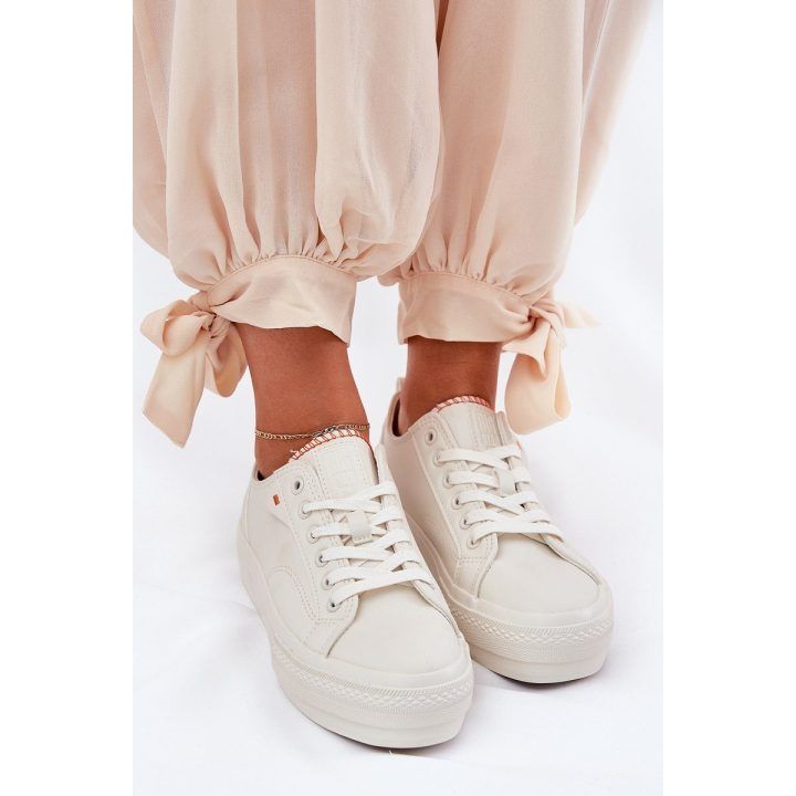 Moteriški eko odos sportbačiai Big Star šviesiai smėliniai BIG STAR SHOES