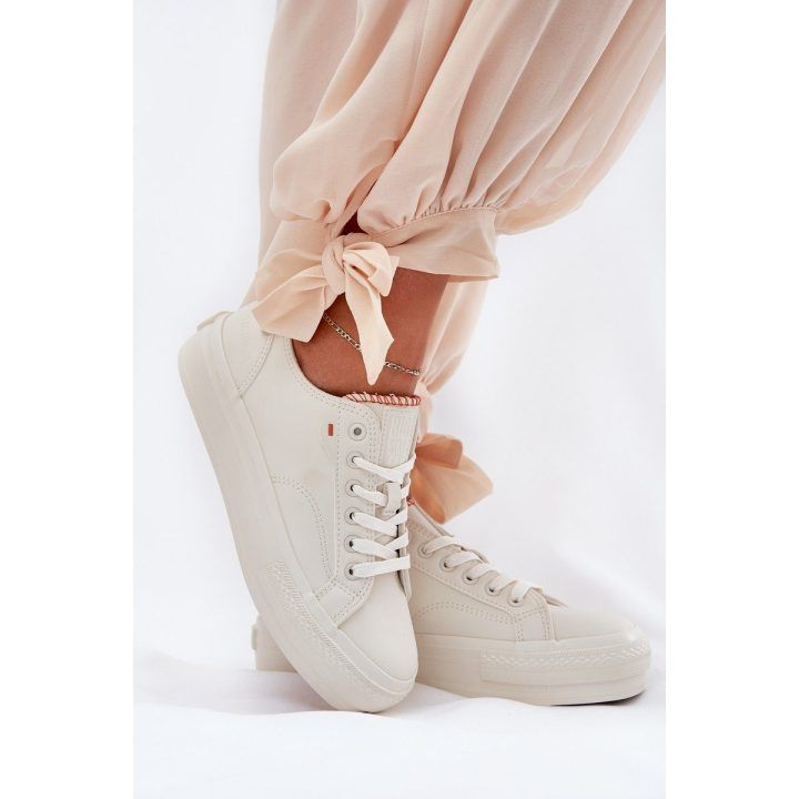 Moteriški eko odos sportbačiai Big Star šviesiai smėliniai BIG STAR SHOES