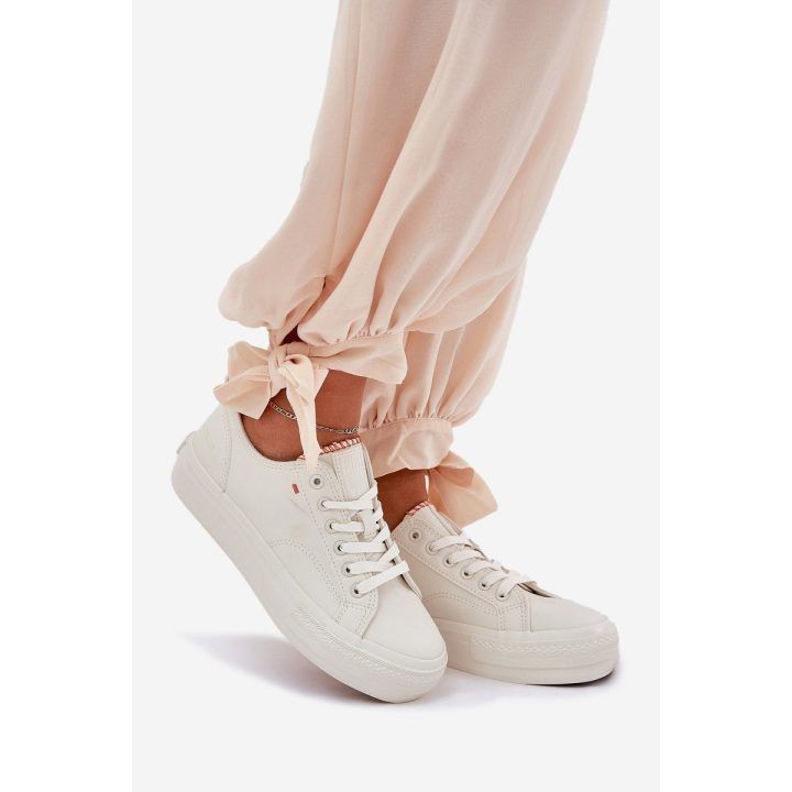 Moteriški eko odos sportbačiai Big Star šviesiai smėliniai BIG STAR SHOES