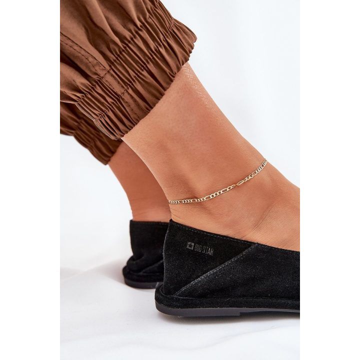 Bateliai moterims juodi zomšiniai balerinos Big Star BIG STAR SHOES