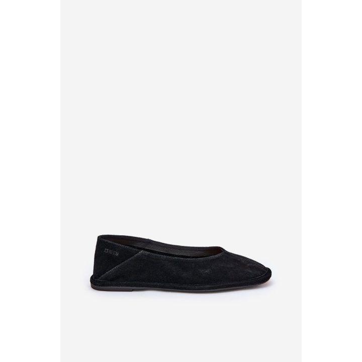 Bateliai moterims juodi zomšiniai balerinos Big Star BIG STAR SHOES