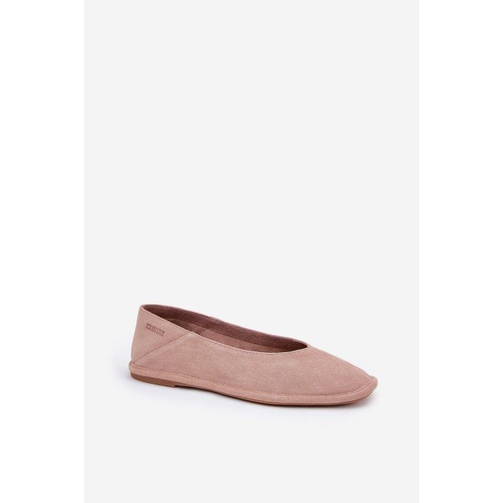 Bateliai moterims rausvi zomšiniai balerinos Big Star BIG STAR SHOES