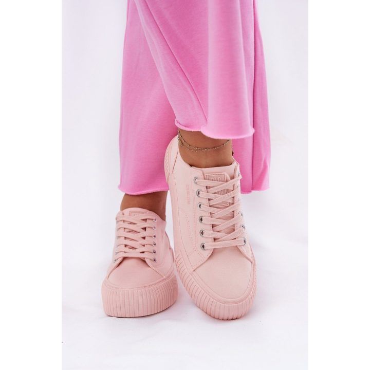 Sportiniai bateliai moterims rožiniai Big Star audinio BIG STAR SHOES