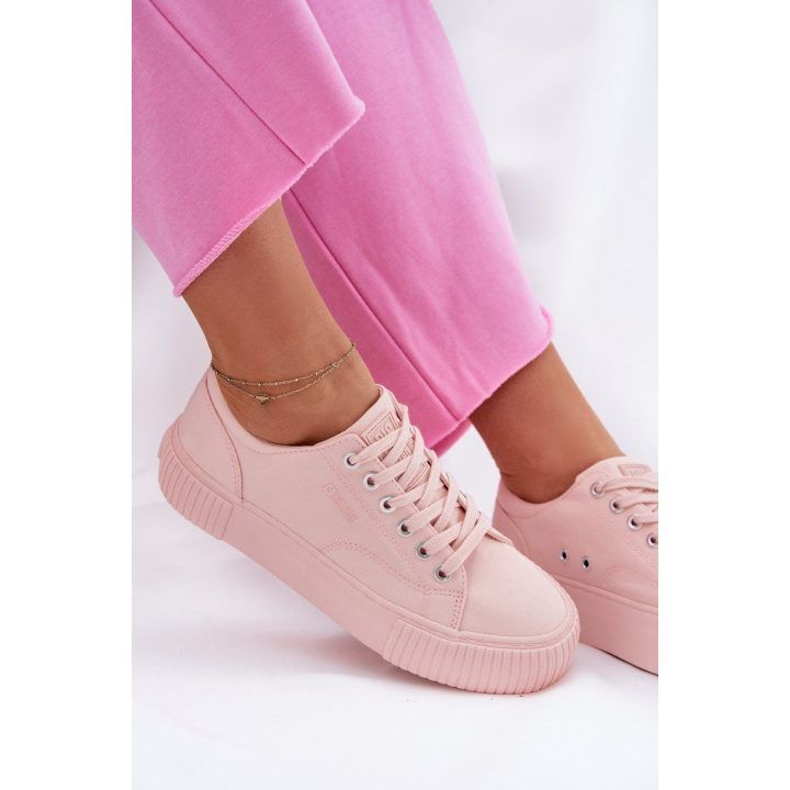 Sportiniai bateliai moterims rožiniai Big Star audinio BIG STAR SHOES