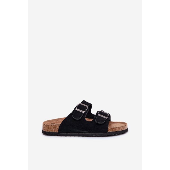 Basutės moterims su sagtimis juodos zomšos Big Star BIG STAR SHOES
