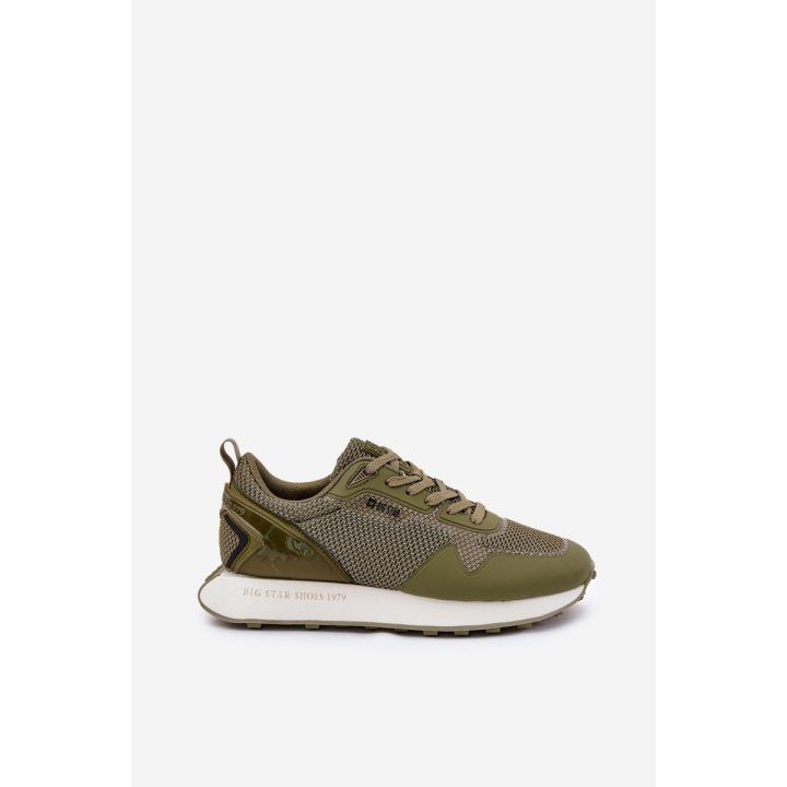 Vyriški platforminiai sportbačiai khaki spalvos BIG STAR SHOES
