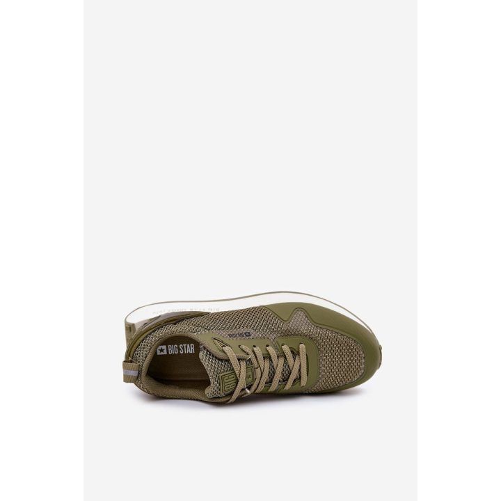 Vyriški platforminiai sportbačiai khaki spalvos BIG STAR SHOES