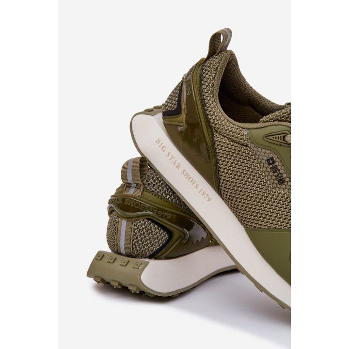 Vyriški platforminiai sportbačiai khaki spalvos BIG STAR SHOES