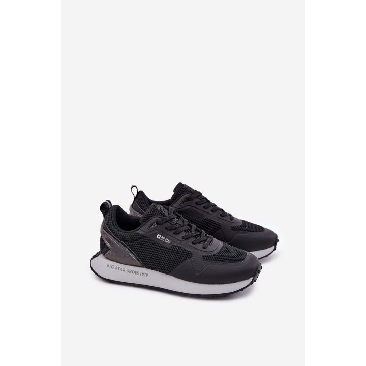 Sportbačiai vyrams juodi su platforma Big Star BIG STAR SHOES