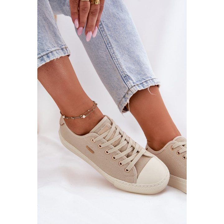 Smėlio spalvos audinio sportbačiai moterims Big Star BIG STAR SHOES