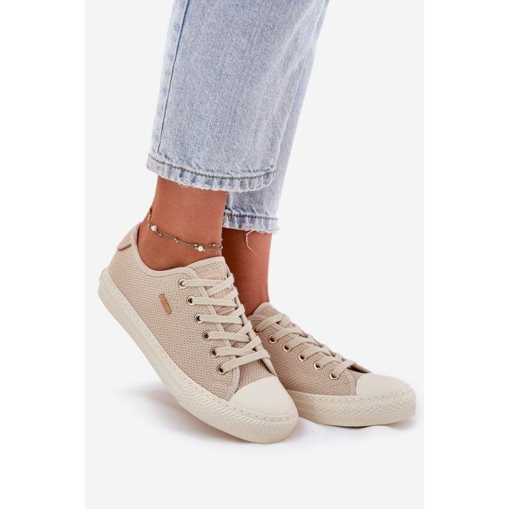 Smėlio spalvos audinio sportbačiai moterims Big Star BIG STAR SHOES