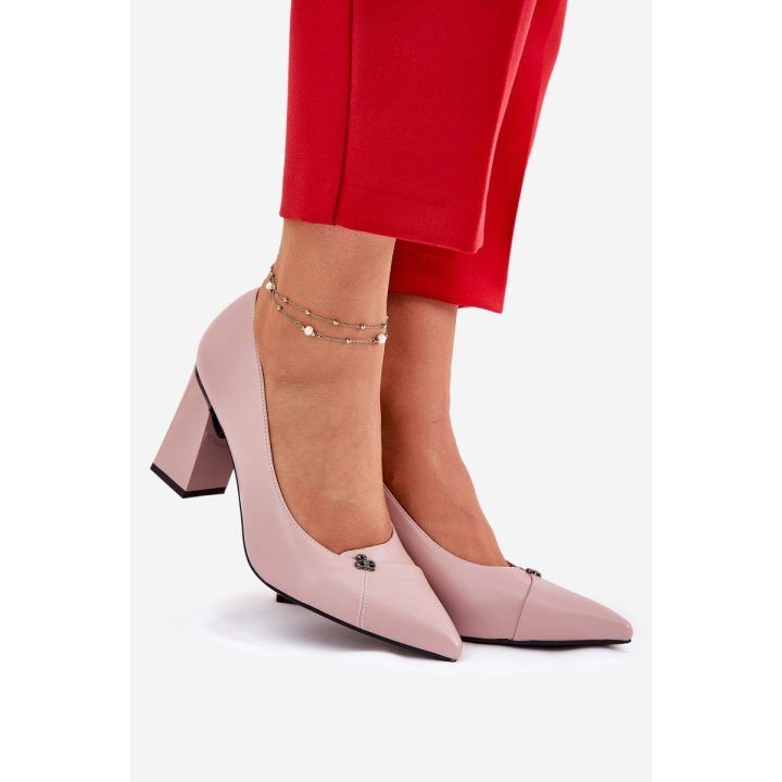 Aukštakulniai bateliai rožiniai elegantiški Vinceza VINCEZA