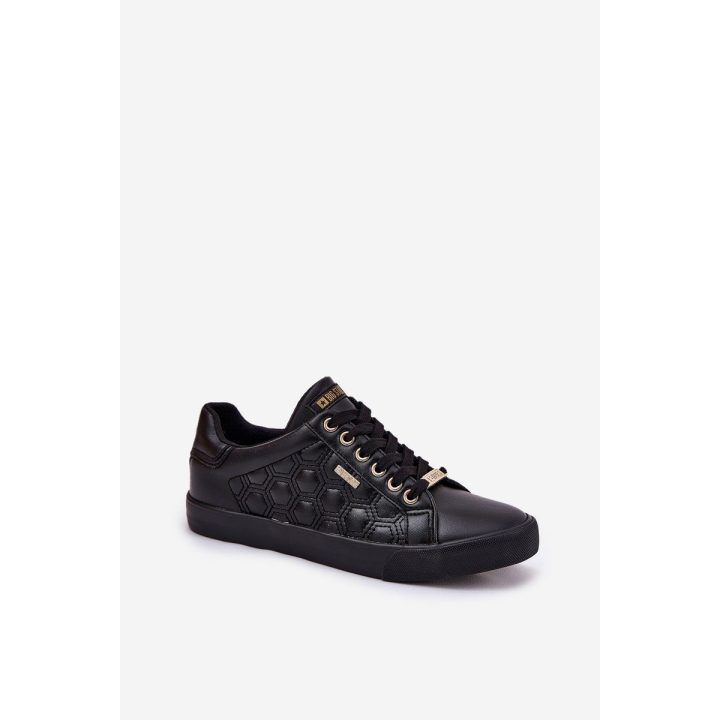 Juodi ekologiškos odos sportbačiai moterims BIG STAR SHOES