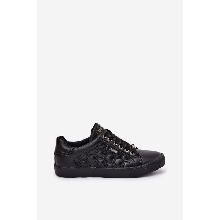 Juodi ekologiškos odos sportbačiai moterims BIG STAR SHOES