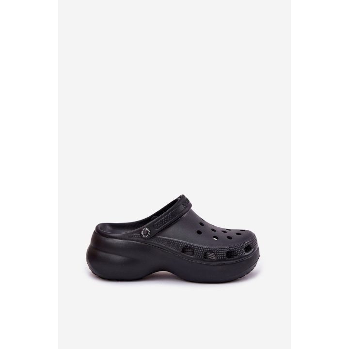 Šlepetės moterims su storu padu, juodos BIG STAR SHOES