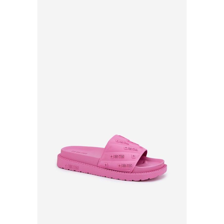 šlepetės moterims su platforma Big Star rožinės spalvos BIG STAR SHOES