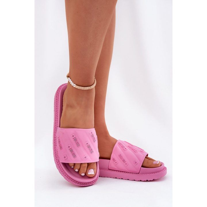 šlepetės moterims su platforma Big Star rožinės spalvos BIG STAR SHOES