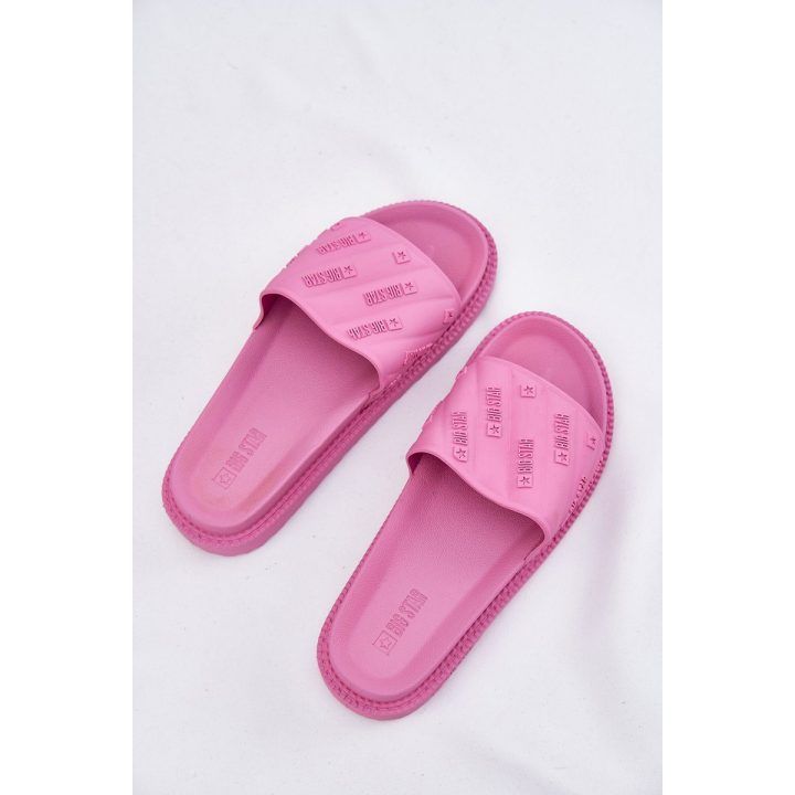 šlepetės moterims su platforma Big Star rožinės spalvos BIG STAR SHOES