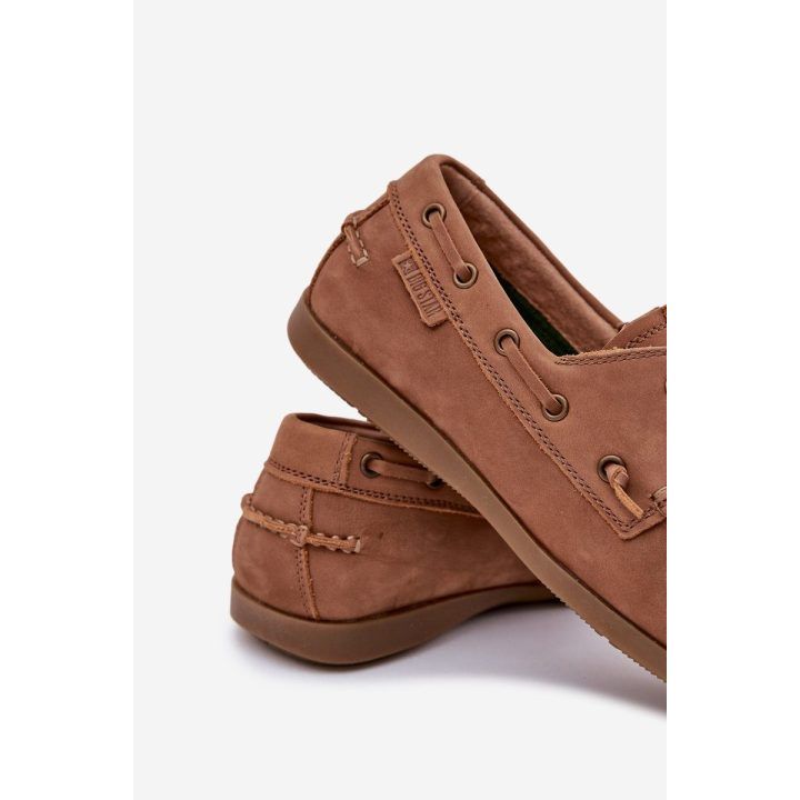 Mokasinai vyrams rudos spalvos odiniai BIG STAR SHOES