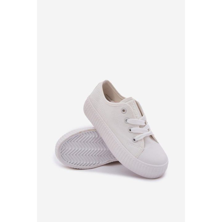Sportiniai bateliai vaikams balti su raišteliais BIG STAR SHOES
