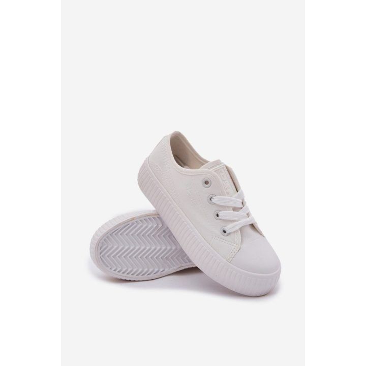 Sportiniai bateliai vaikams balti su raišteliais BIG STAR SHOES