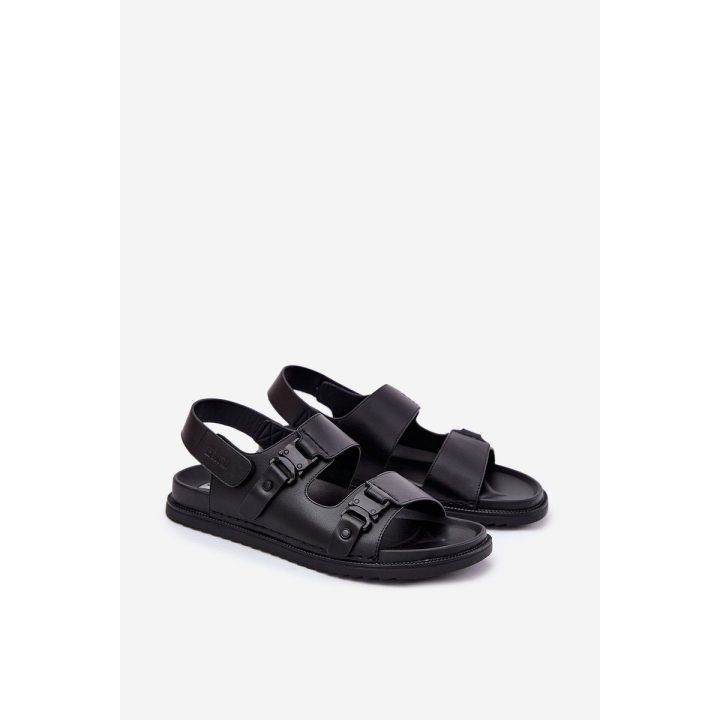 Juodos odinės vasarinės basutės vyrams BIG STAR SHOES