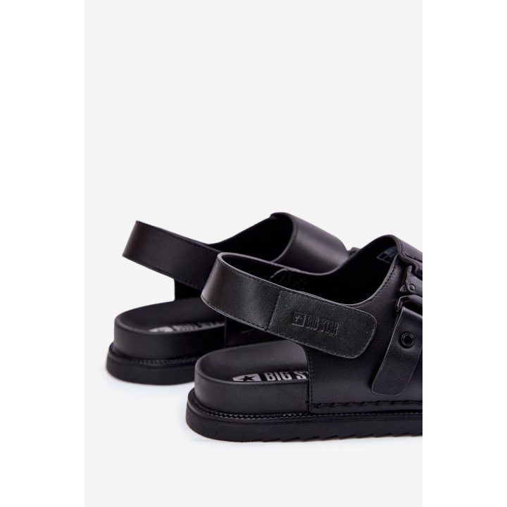 Juodos odinės vasarinės basutės vyrams BIG STAR SHOES