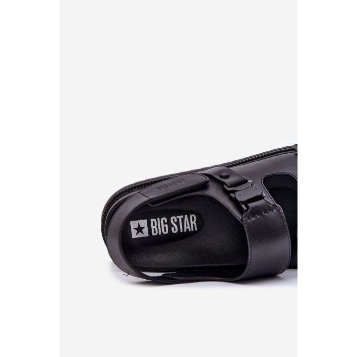 Juodos odinės vasarinės basutės vyrams BIG STAR SHOES