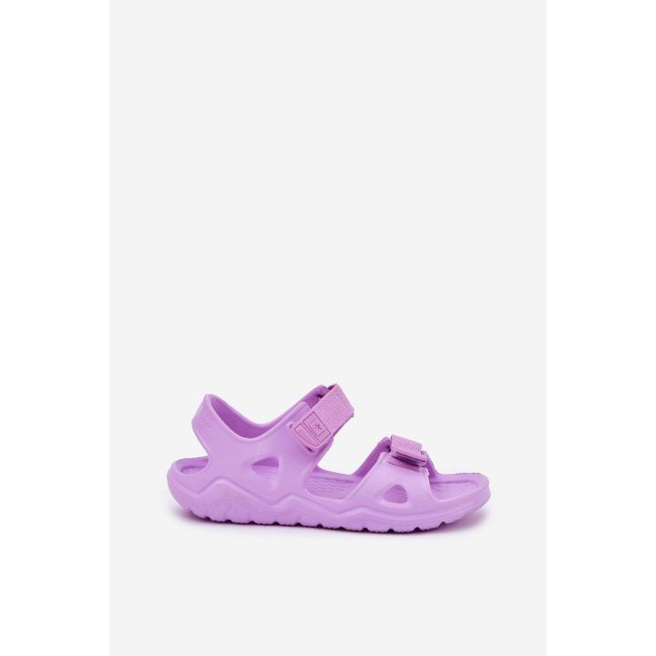 Violetinės spalvos patogios putų basutės vaikams BIG STAR SHOES