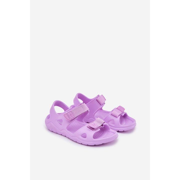 Violetinės spalvos patogios putų basutės vaikams BIG STAR SHOES
