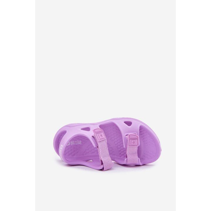 Violetinės spalvos patogios putų basutės vaikams BIG STAR SHOES