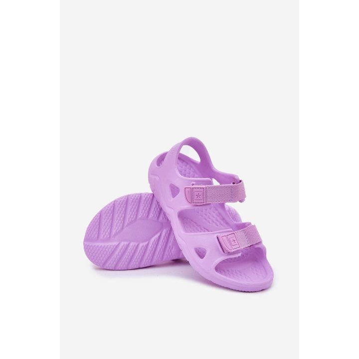 Violetinės spalvos patogios putų basutės vaikams BIG STAR SHOES