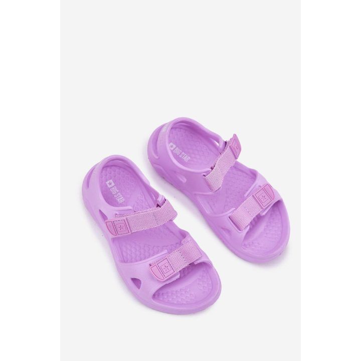 Violetinės spalvos patogios putų basutės vaikams BIG STAR SHOES
